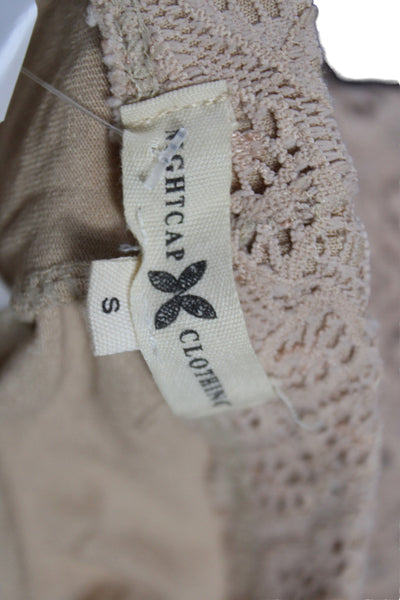 Nightcap Clothing Women Boho Floral Beige Pull On Pants Size S