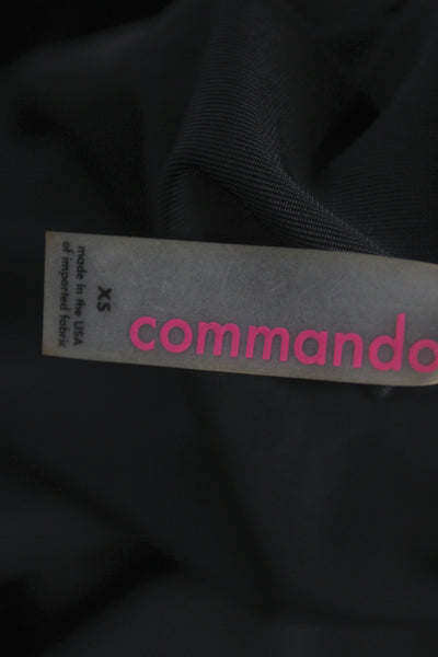 Commando Women Cropped Blouse Black Cowl Neck Sleeveless Polyester Size XS