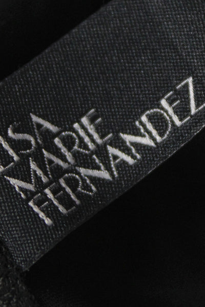 Lisa Marie Fernandez Women Cropped Off Shoulder Black Tank Sleeveless Size 1