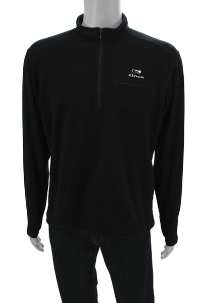 Eider Mens Pullover Casual Jacket Black Zip High Neck Polyester Size L