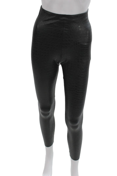 Commando Women Ankle Animal Print Leggings Black Size S