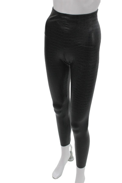 Commando Women Ankle Animal Print Leggings Black Size S