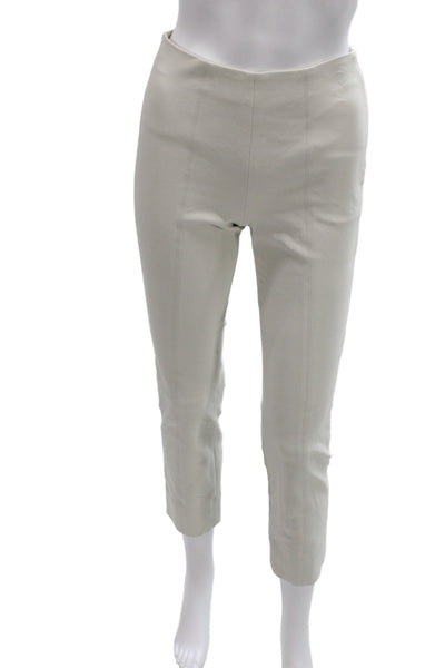 Vince Womens Ankle Pants Beige Zip Petite Size S