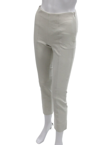Vince Womens Ankle Pants Beige Zip Petite Size S