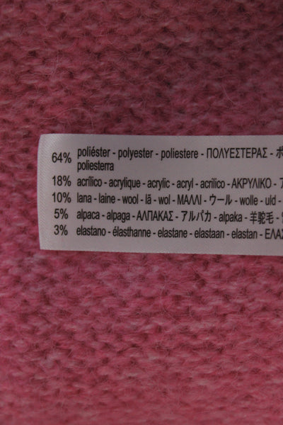 Zara Women Pink Pullover Crew Neck 3/4 Sleeve Solid Size XS