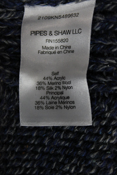 Veronica Beard Women Sleeveless Turtleneck Vest Sweater Blue Size XS