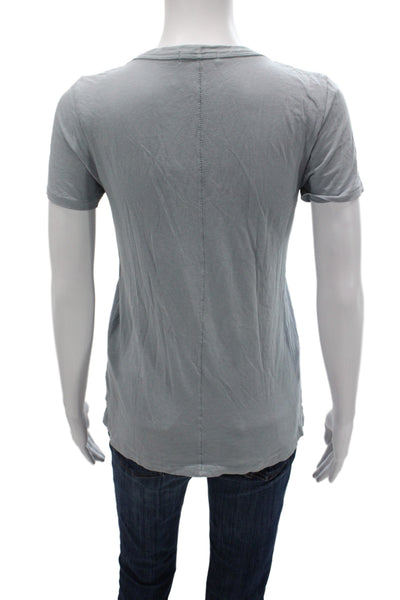Rag & Bone Jean Womens Basic V-Neck Gray Cotton Short Sleeve T-Shirt Size XS