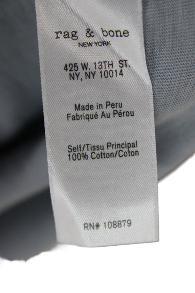 Rag & Bone Jean Womens Basic V-Neck Gray Cotton Short Sleeve T-Shirt Size XS