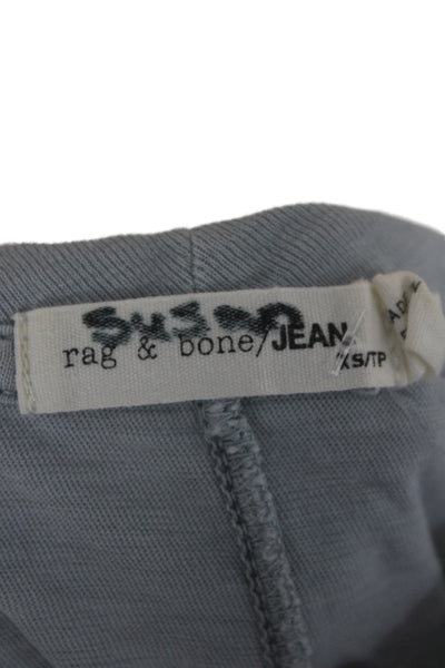 Rag & Bone Jean Womens Basic V-Neck Gray Cotton Short Sleeve T-Shirt Size XS