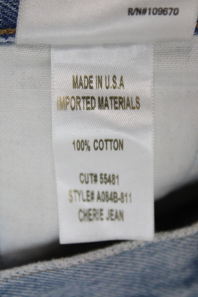 Agolde Womens Straight Jeans Blue Mid Rise Cotton Inseam 30 Size 25