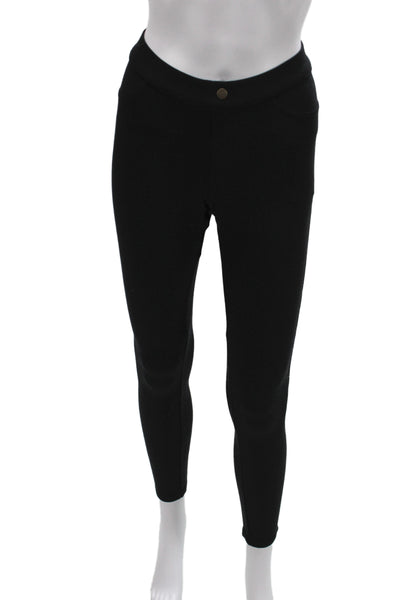 Hue Womens Black Rayon Blend Jeggings Stretch Inseam 26 Size S