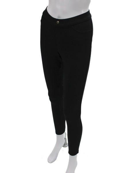 Hue Womens Black Rayon Blend Jeggings Stretch Inseam 26 Size S
