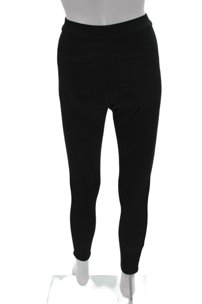 Hue Womens Black Rayon Blend Jeggings Stretch Inseam 26 Size S