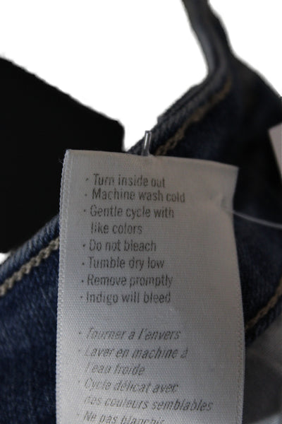 Paige Womens Flared Jeans Blue High Rise Cotton 30 Inseam Size 28