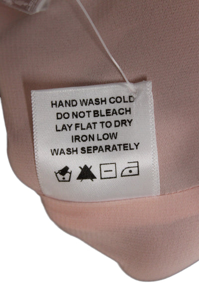 NBD Womens Mini V-Neck Sleeveless Pink Tie Cocktail Dress Size S