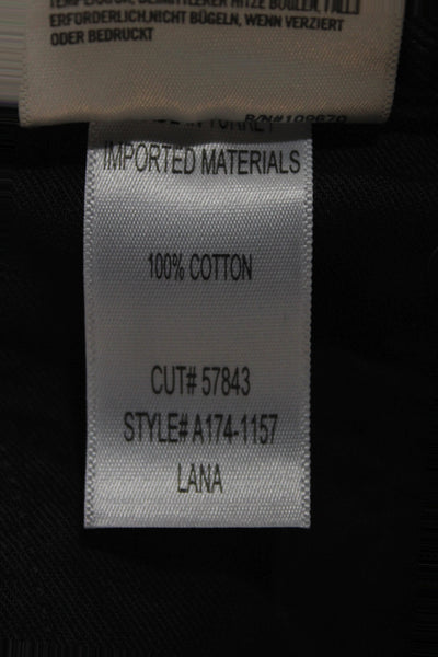 Agolde Womens Straight Jeans High Waist Black 100% Cotton 25in Size 24