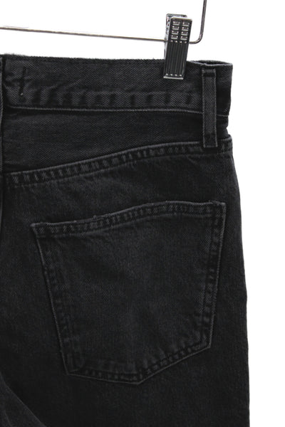 Agolde Womens Black Cropped High Waist Jeans Size 25
