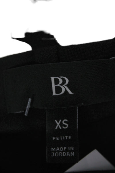 BR Womens Cropped Pull On Black Pants Petite Size XS