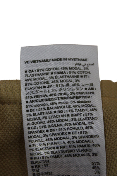 BR Womens Chino Pants Beige Button Cotton Blend Size 2 Petite
