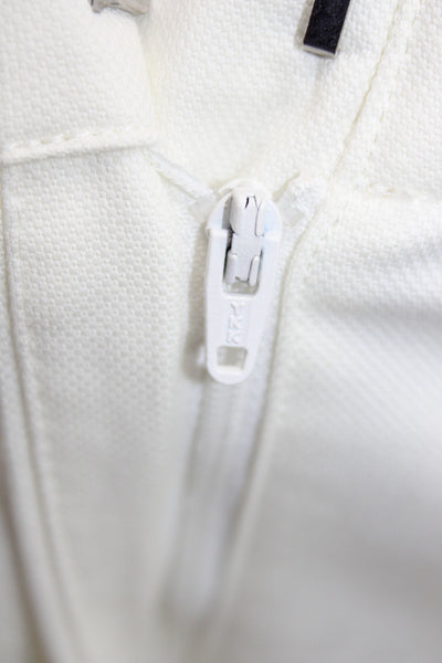 BR Womens Cropped White Cotton Blend Button Pants Petite Size 2