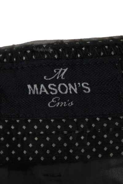 Masons Mens Gray Chino Pants Polka Dot 98% Cotton Button Size 48