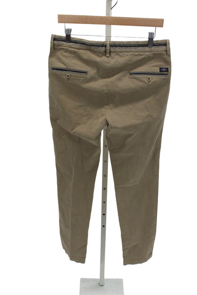 Mason Mens Beige Cotton Chino Pants Button Closure 33 Inseam Size 48