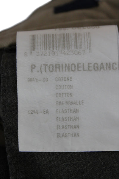 Mason Mens Beige Cotton Chino Pants Button Closure 33 Inseam Size 48