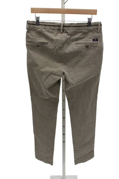 Mason Mens Chino Pants Brown Cotton Blend Button Size 48