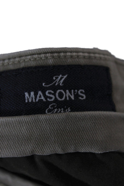 Mason Mens Chino Pants Brown Cotton Blend Button Size 48