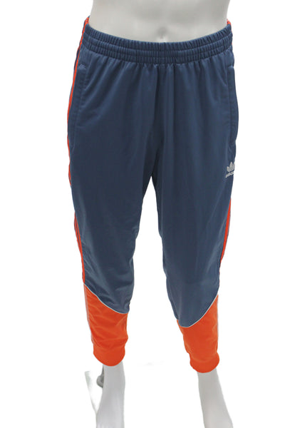 Adidas Mens Jogger Pants Blue Colorblock Recycled Polyester Size M