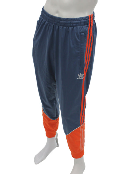 Adidas Mens Jogger Pants Blue Colorblock Recycled Polyester Size M