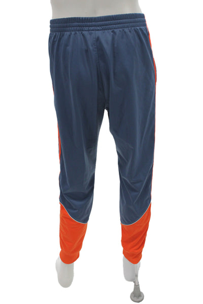 Adidas Mens Jogger Pants Blue Colorblock Recycled Polyester Size M