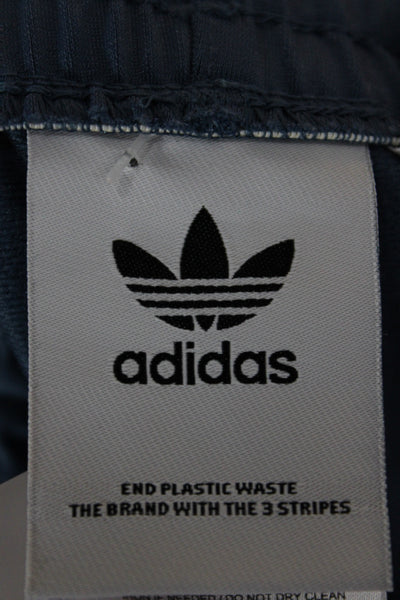 Adidas Mens Jogger Pants Blue Colorblock Recycled Polyester Size M