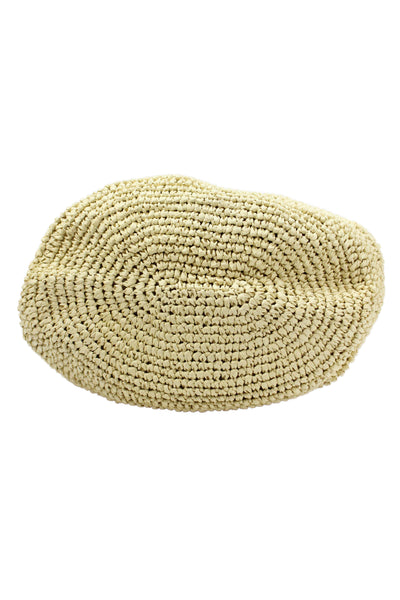 BTB Los Angeles Womens Straw Pearl Detail Shoulder Handbag Beige