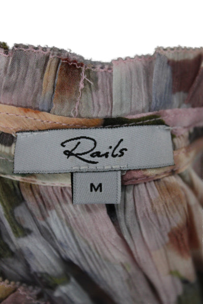 Rails Womens Blouson Floral Viscose Knee Length Round Neck Dress Size M