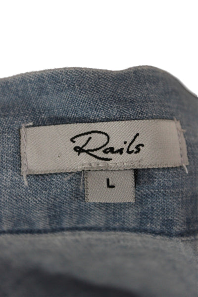 Rails Womens Blue Tie Waist Mini Skirt Tencel Size L