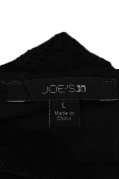 Joes Women Lace Viscose Square Neck Long Sleeve Blouse Black Size L