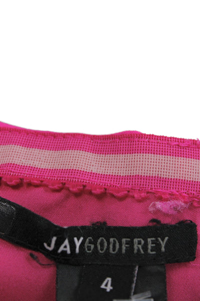 Jay Godfrey Women Sheath Dress Pink Off the Shoulder Full Length Size 4