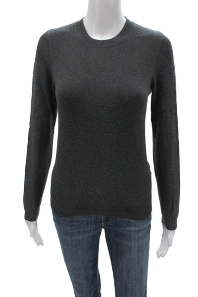 Minnie Rose Womens Gray Pullover Sweater Long Sleeve Crew Neck Size M