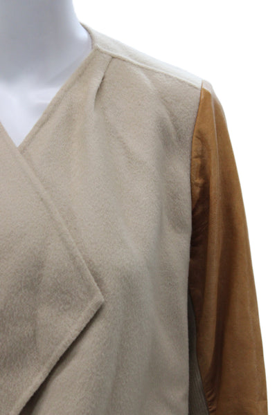 Vince Womens Beige Wool Basic Jacket Long Sleeve Size XS