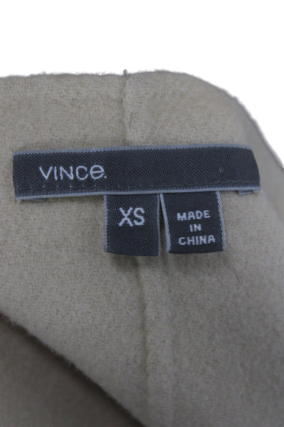 Vince Womens Beige Wool Basic Jacket Long Sleeve Size XS