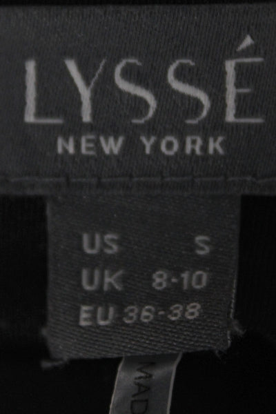 Lysse Women Ankle Leggings Black Pinstripe Size S