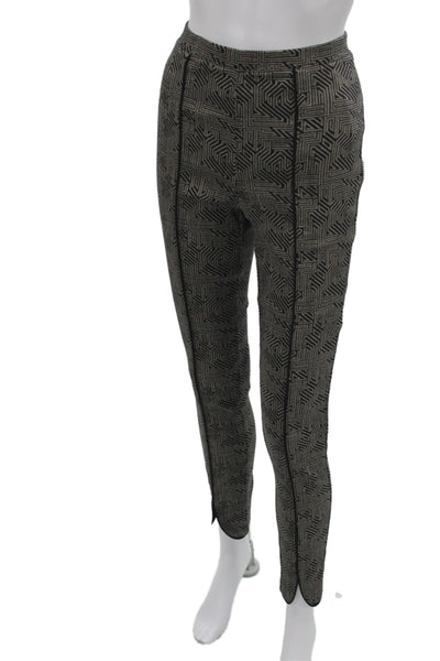 Joseph Ribkoff Women Ankle Gray Pants Geometric 74% Cotton Size 8