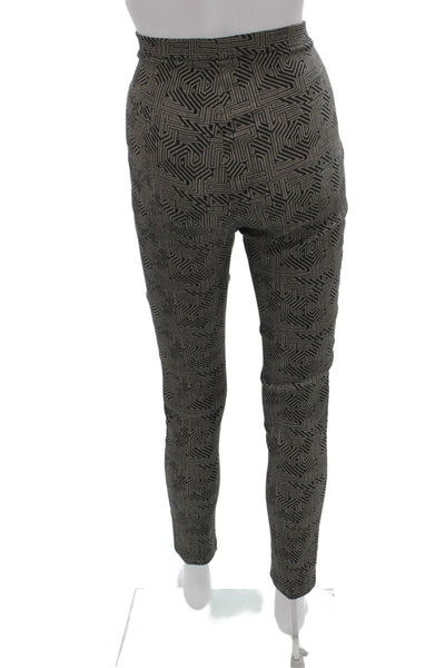 Joseph Ribkoff Women Ankle Gray Pants Geometric 74% Cotton Size 8