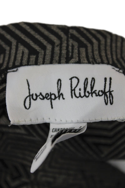 Joseph Ribkoff Women Ankle Gray Pants Geometric 74% Cotton Size 8
