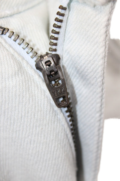 Ted Baker London Womens White Tapered Jeans High Rise Cotton Button Size 26