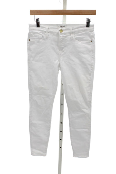 Frame Women Skinny High Waist Jeans White Size 26
