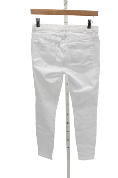 Frame Women Skinny High Waist Jeans White Size 26