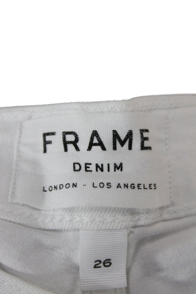 Frame Women Skinny High Waist Jeans White Size 26