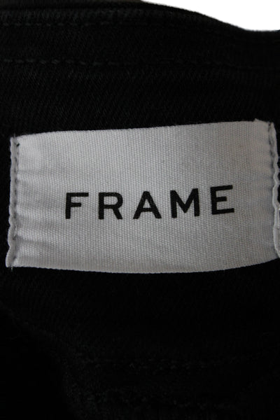 Frame Womens Mid Rise Flared Jeans Black Size 1